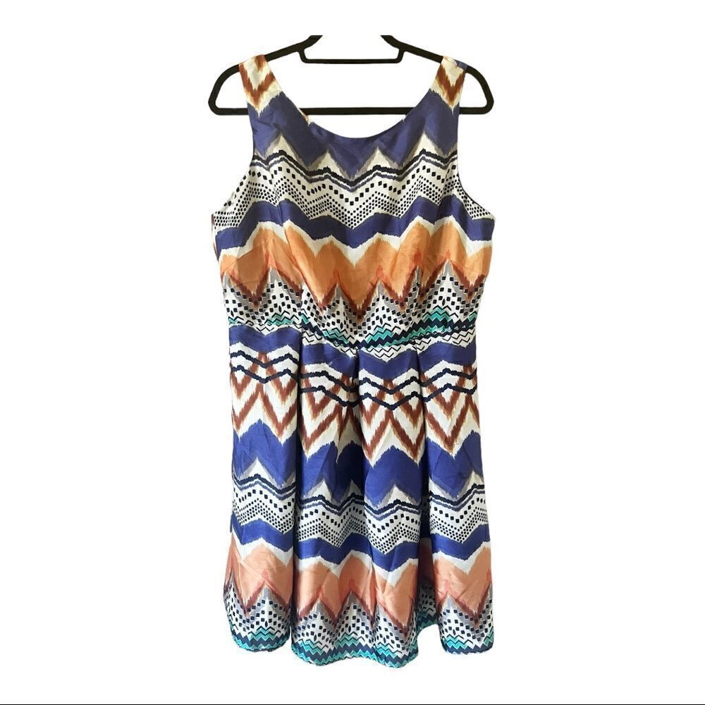Isabel & Nina Sleeveless Multi-color Midi Dress Size 14